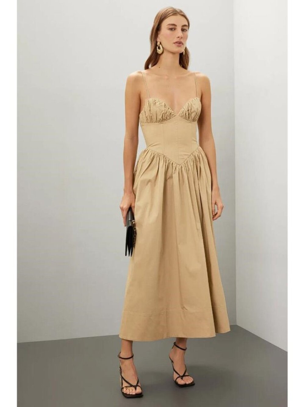RONNY KOBO Women's Carmine Dress Size S in Brown